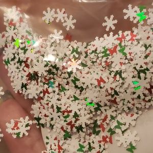 snow flakes glitter